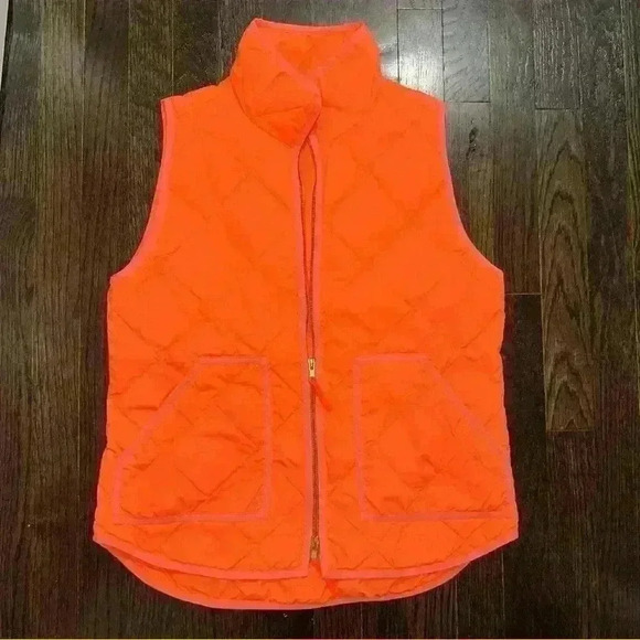 J. Crew bright orange vest. Size Small. Perfect for Fall weather. - Picture 1 of 3